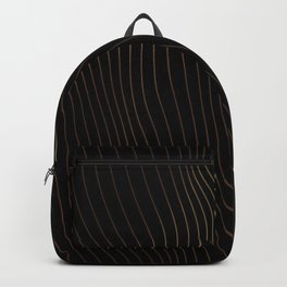 Modern Golden Lines Striped Pattern Backpack