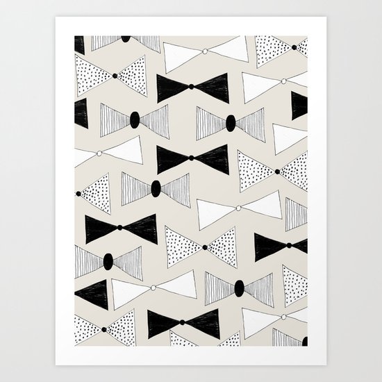 bow pattern Art Print