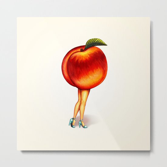 Peach Girl Metal Print