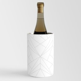 Geometric White Gray Modern Pattern  Wine Chiller