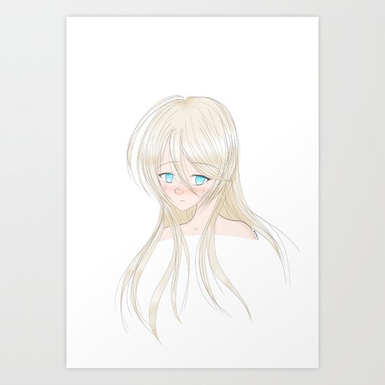 crying anime girl kunstdrucke