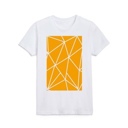 ABSTRACT DESIGN (WHITE-ORANGE) Kids T Shirt
