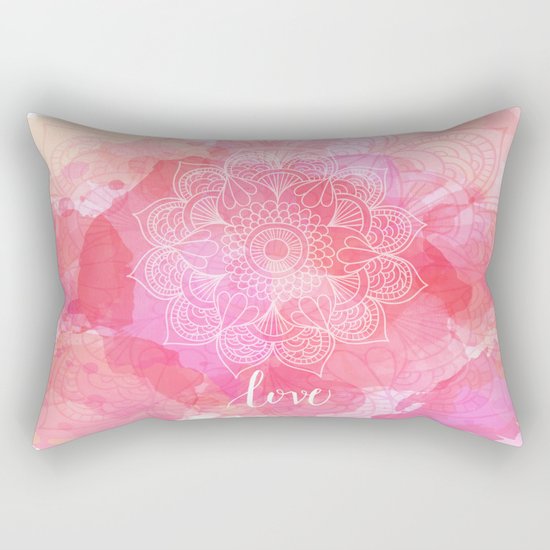 Love Mandala Rectangular Pillow