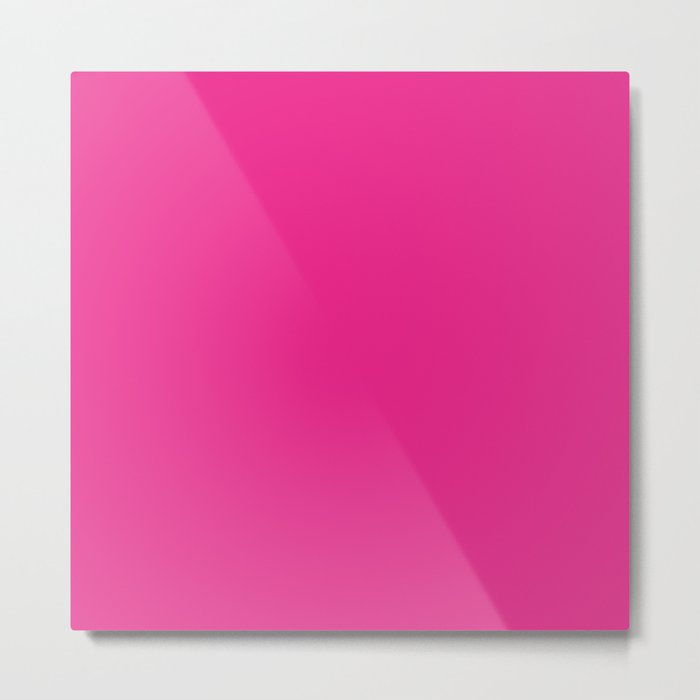 Solid Fushia Pink Color Metal Print