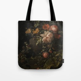 Flowers, Lizards and Insects - Elias van den Broeck (1650-1708) Tote Bag