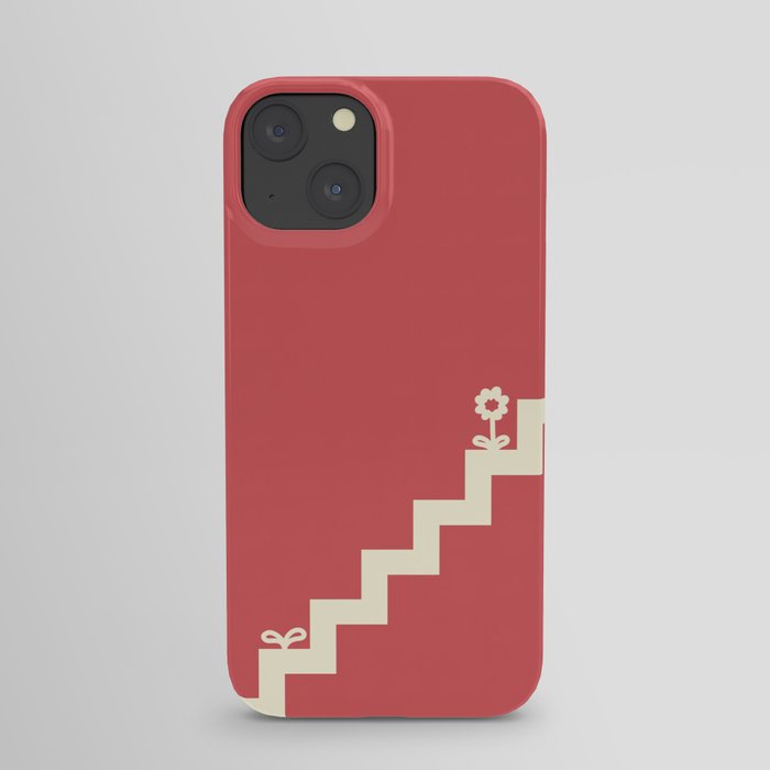Simple minimal stairs with flower and sprout 3 iPhone Case