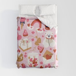 Cute Modern Romantic Valentine Pattern Duvet Cover
