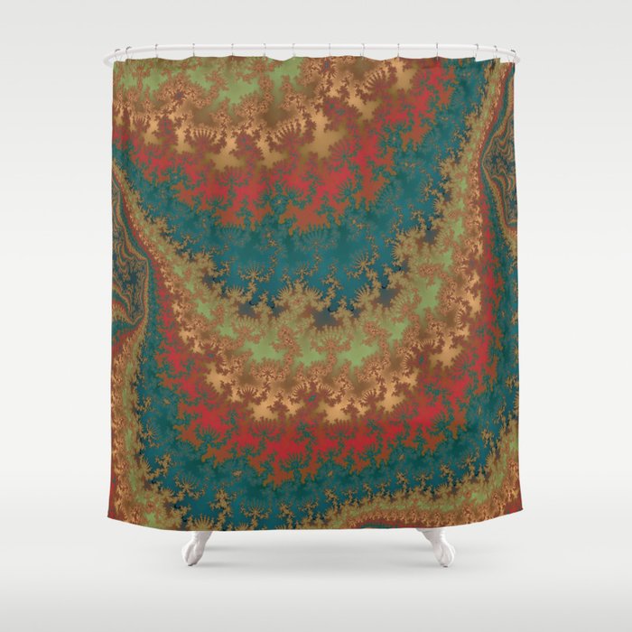 Fractal Layers Shower Curtain