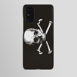 Skull and Crossbones | Jolly Roger | Pirate Flag | Black and White | Android Case