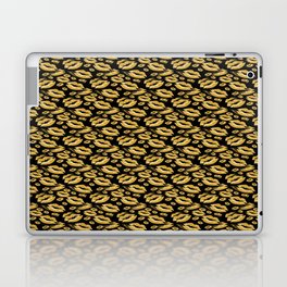Two Kisses Collided Yellow Colored Lips Pattern Laptop Skin