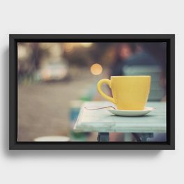 The yellow cup Framed Canvas