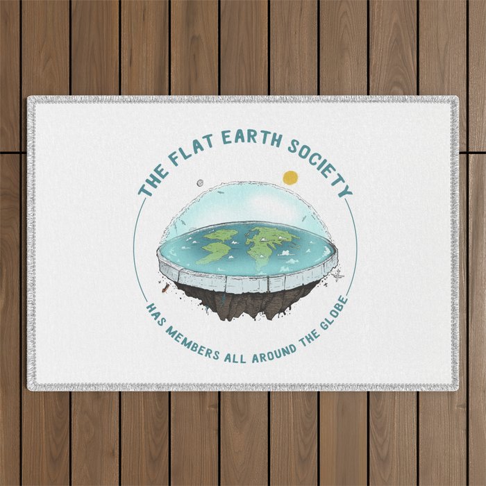 The Flat Earth has members all around the globe Outdoor Rug