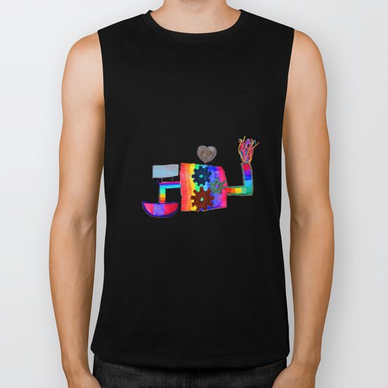 Colored fireworks machinery | Kids Painting by Elisavet Biker Tank