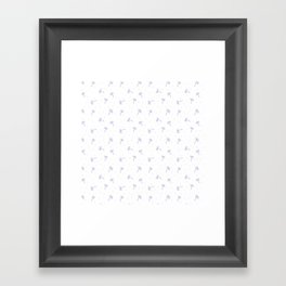 Lilac Doodle Palm Tree Pattern Framed Art Print