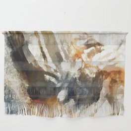 Splash: liquid abstract in black, white and brown Wall Hanging