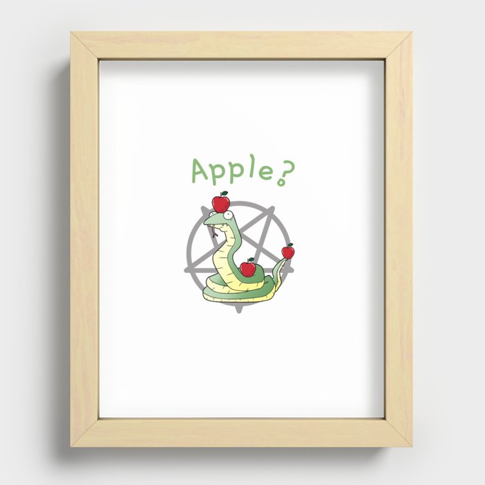 Apple? (Grey Pentagram) Recessed Framed Print