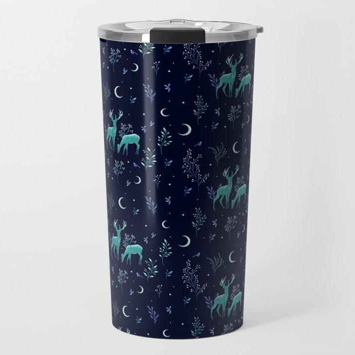 Deers in the Moonlight - Frosted Mint Travel Mug