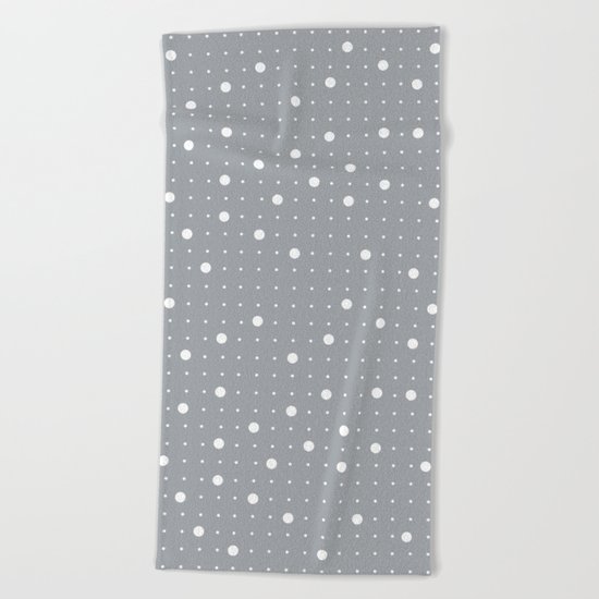 Pin Points Grey Beach Towel
