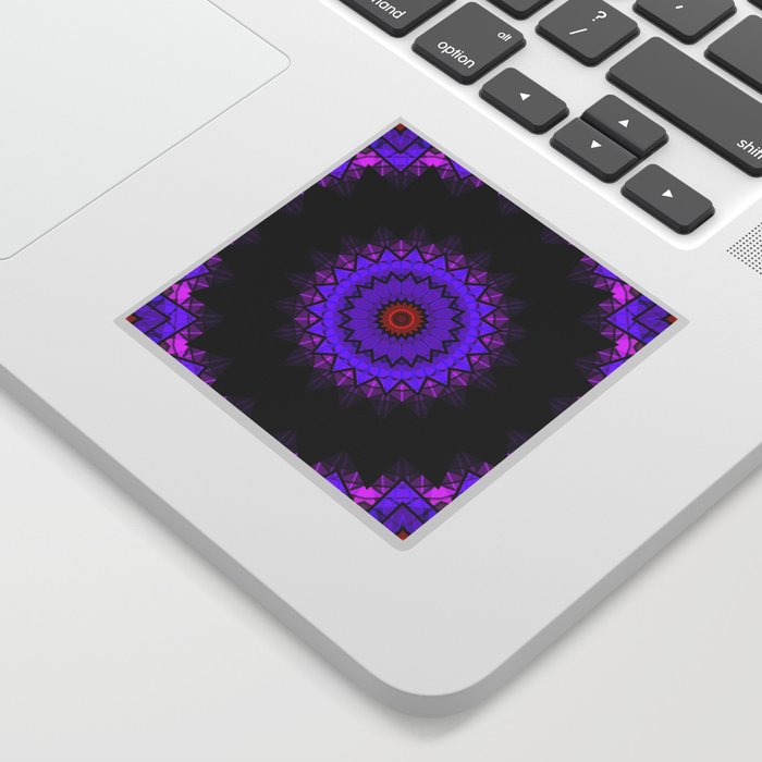 Abstract Patterns In Purple And Black Colours 2 Sticker By Fuzzyfox85