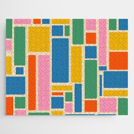Modulus Colorful Retro Geometric Pattern Jigsaw Puzzle