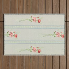 Bouquet of Three Carnations Outdoor Rug
