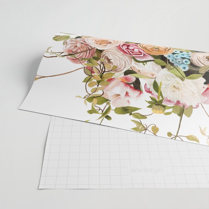 Colorful Jade Bouquet Wrapping Paper by Shealeen Louise