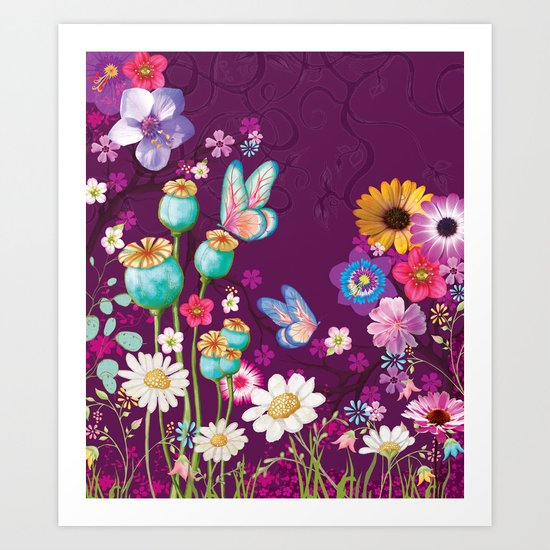 Purple Meadow Art Print