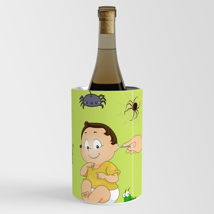 Not all children are afraid of insects. Wine Chiller