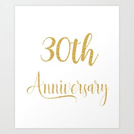 Happy 30th Wedding Anniversary Matching Gift For Couples product Art Print