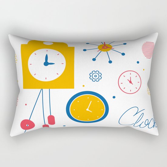 Clocks Rectangular Pillow