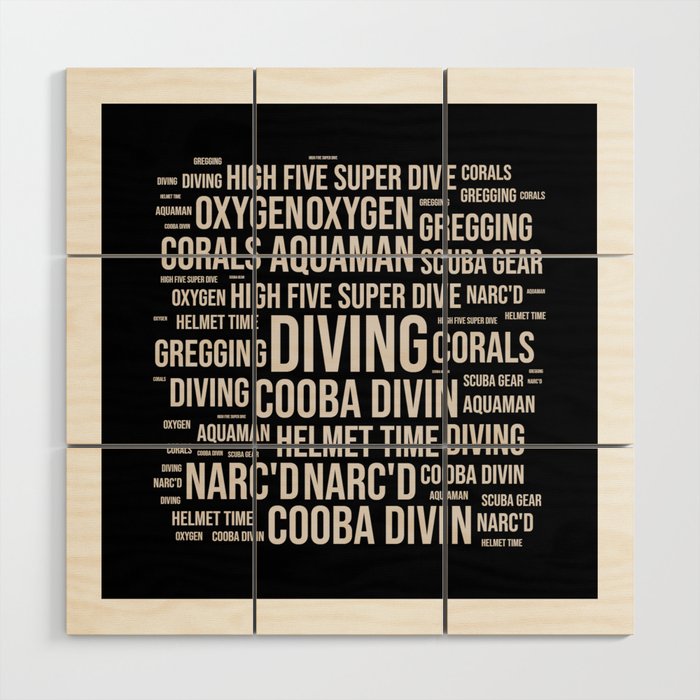 Diving sport gifts Wood Wall Art