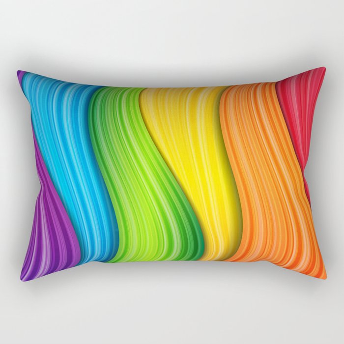 Colorful Rainbow Rectangular Pillow