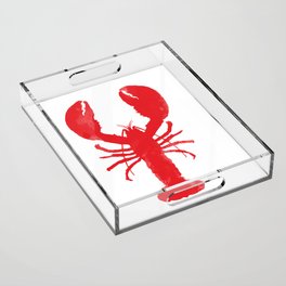 Watercolor Lobster Acrylic Tray