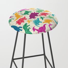 Dino Floral Silhouettes Light Bar Stool