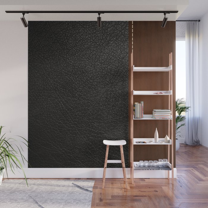 Black leather look Wall Mural