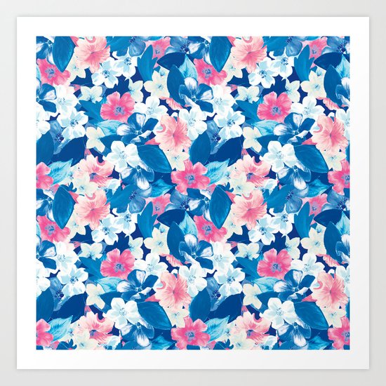 Bloom Blue Art Print