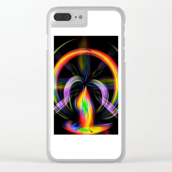 Digital Painting Fire Clear iPhone Case