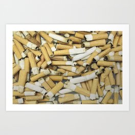 Cigarette butts dirty Art Print