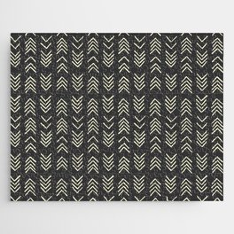 Mud cloth | Black and White Arrows Jigsaw Puzzle