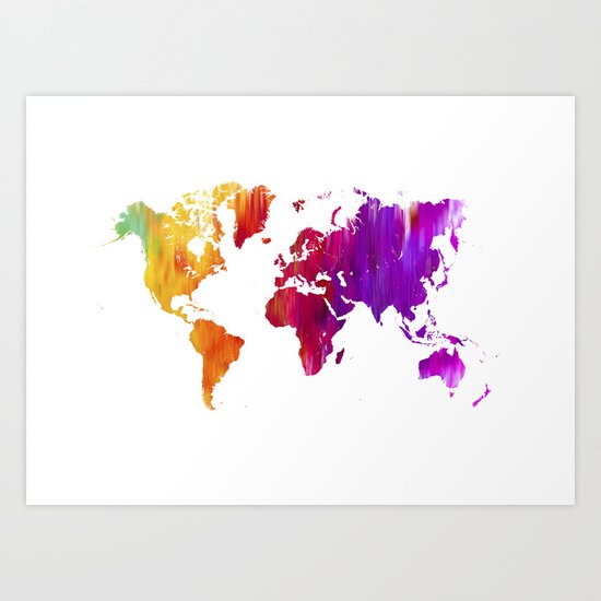 World filled with COLOR ! Art Print