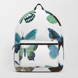 Green and Blue Butterflies Backpack