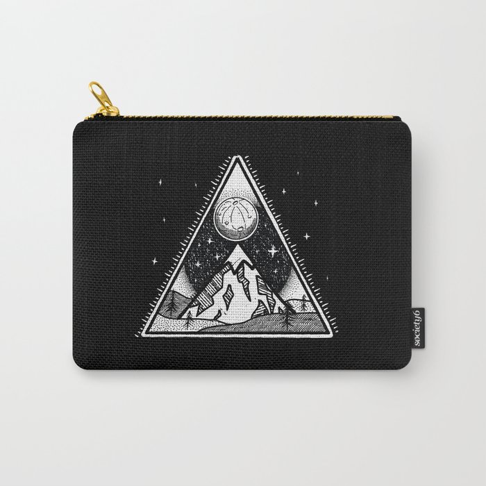 Moon Mountain Black Carry-All Pouch