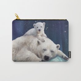 Polar Bears Carry-All Pouch | Curated, Animal, Illustration, Nature, Love 