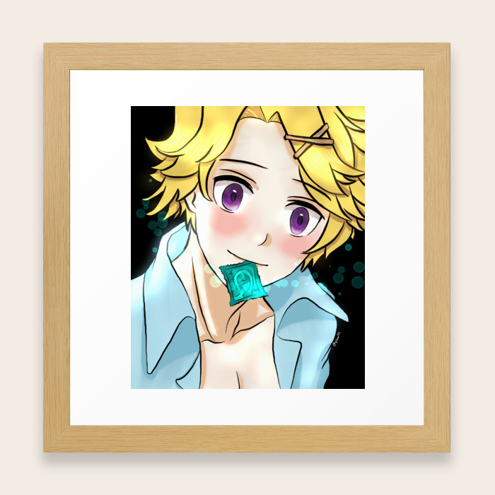 Mystic Messenger Yoosung Condom Series Framed Art Print By