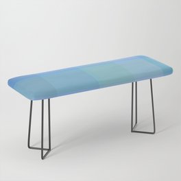 Amera - Geometric Modern Minimal Colorful Retro Summer Vibes Art Design in Blue Bench