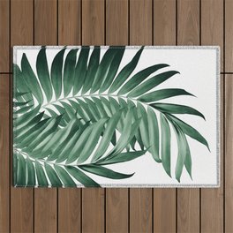 Palm Leaves Tropical Green Vibes #5 #tropical #decor #art #society6 Outdoor Rug
