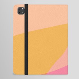 Abstract Pink and Yellow Pastel iPad Folio Case