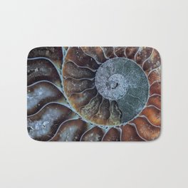Spiral Ammonite Fossil Bath Mat