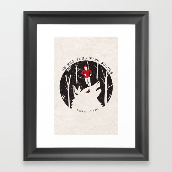 Sterek: He Who Runs With Wolves Framed Art Print