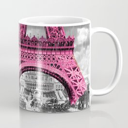Pink Paris Rain Coffee Mug